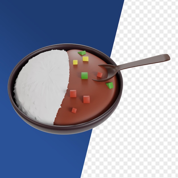 Comida asiática en 3d para hacer clipart