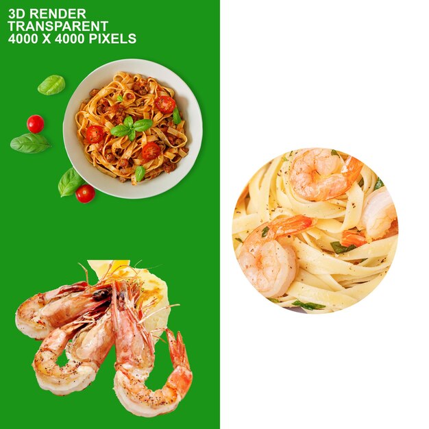 PSD comida china para llevar comida rápida comida cruda comida saludable comida de mar