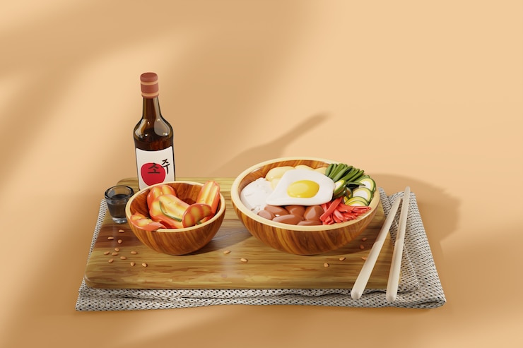 PSD comida coreana y naturaleza muerta