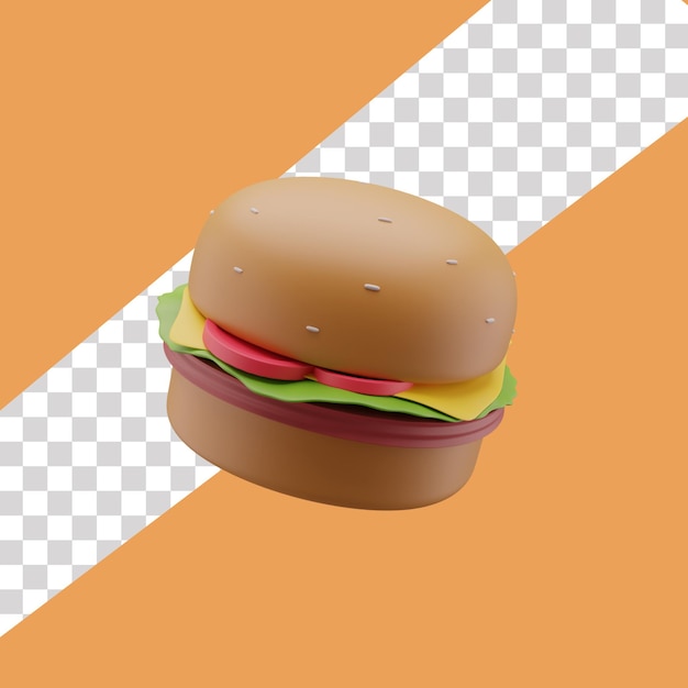 Comida hamburguesa modelo 3d