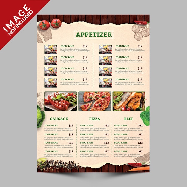Comida menu livro lado A