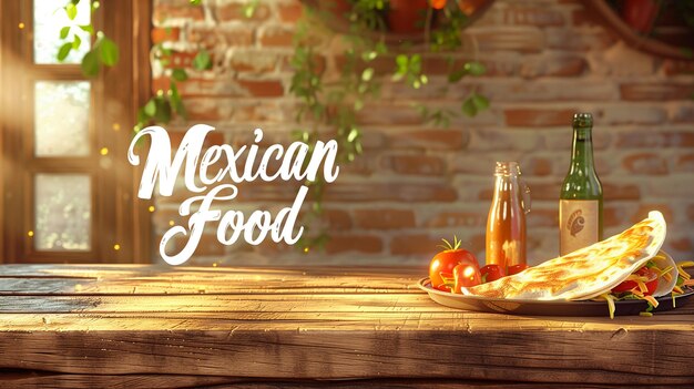 PSD comida mexicana en la mesa