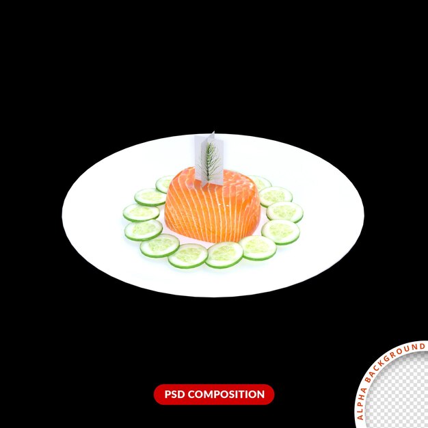 PSD comida rápida 3d cupcake aislado premium psd 3d ilustración