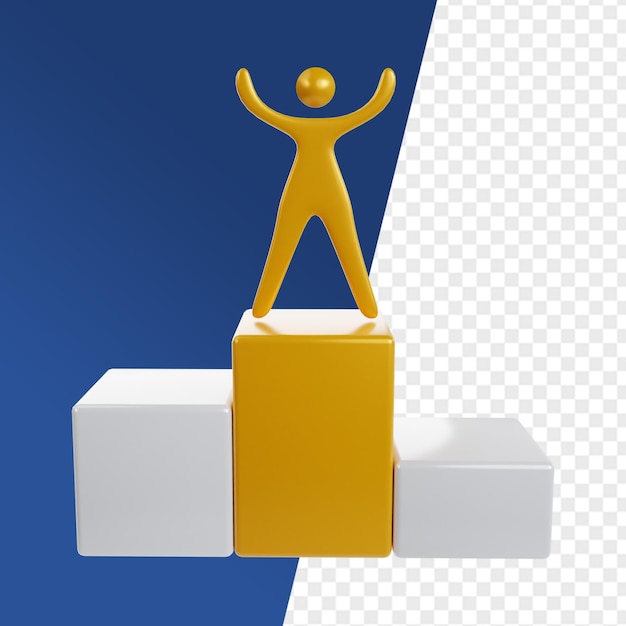 Comienzo de negocio 3d render icono clipart
