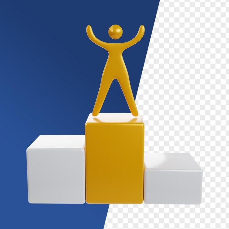 PSD comienzo de negocio 3d render icono clipart