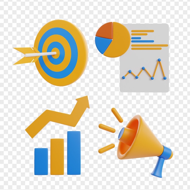 Comienzo de negocio 3d render icono clipart