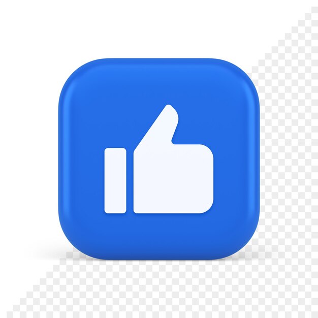 Comme le pouce vers le haut, approuver le bouton d'évaluation confirmation icône réaliste 3d de mise en réseau de site Web cool