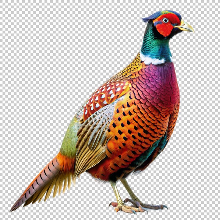 PSD common pheasant on transparent background