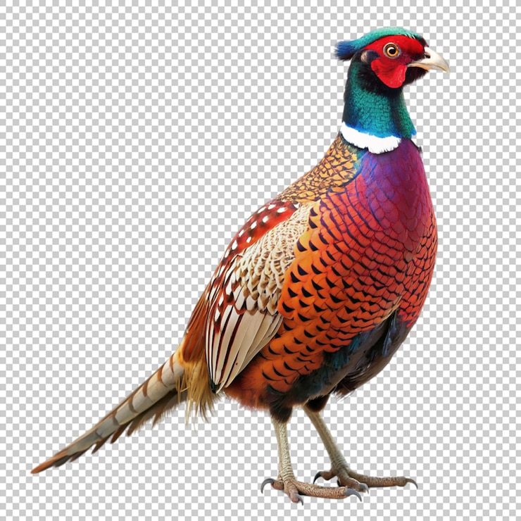 PSD common pheasant on transparent background