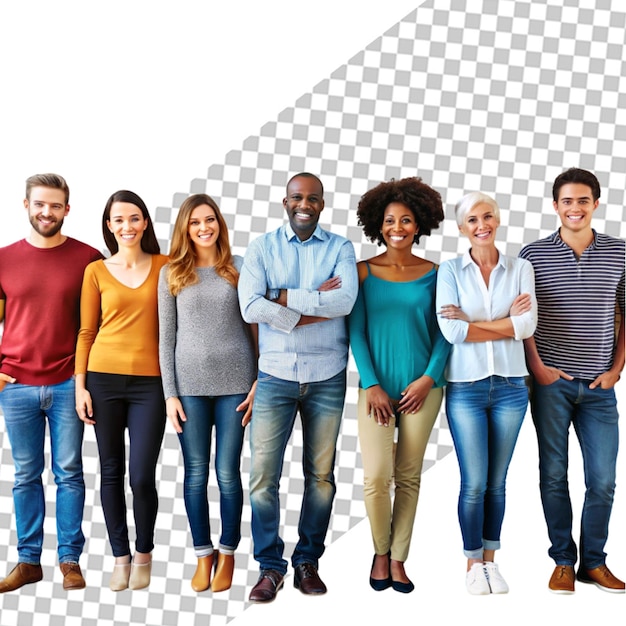Une communauté de jeunes posant ensemble
