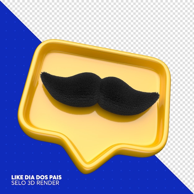 como bigote Father039s Day 3d render para composición