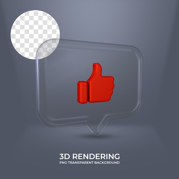 PSD como icono con renderizado 3d de marco de vidrio