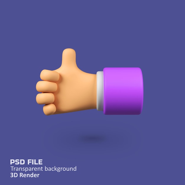 Como ilustração de ícone de renderização 3D isolada por mão de desenho animado