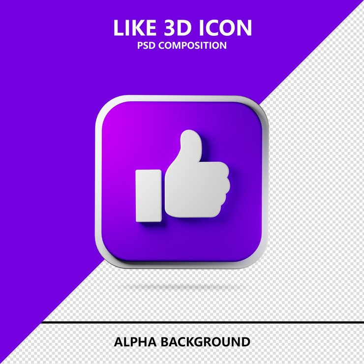 PSD como ilustração de renderização de ícone 3d