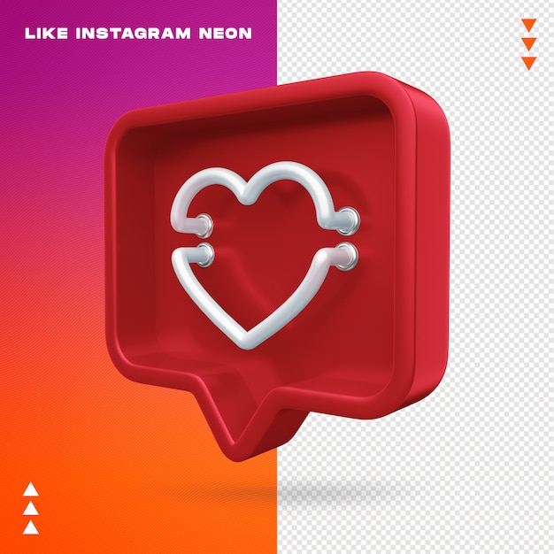 Como instagram neon isolated