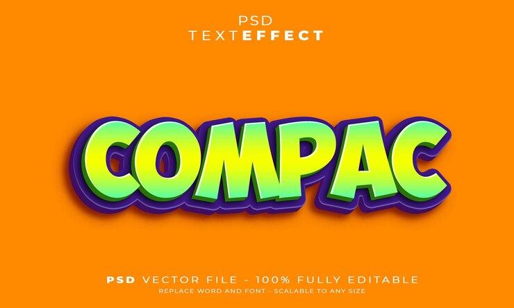 PSD compac text3deffect (texto compacto y defecto)