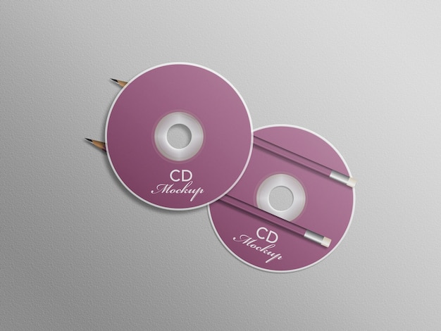 Compact disc cd mockup premium psd