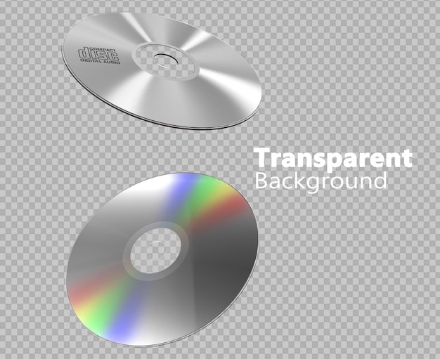 compact disk on transparent background