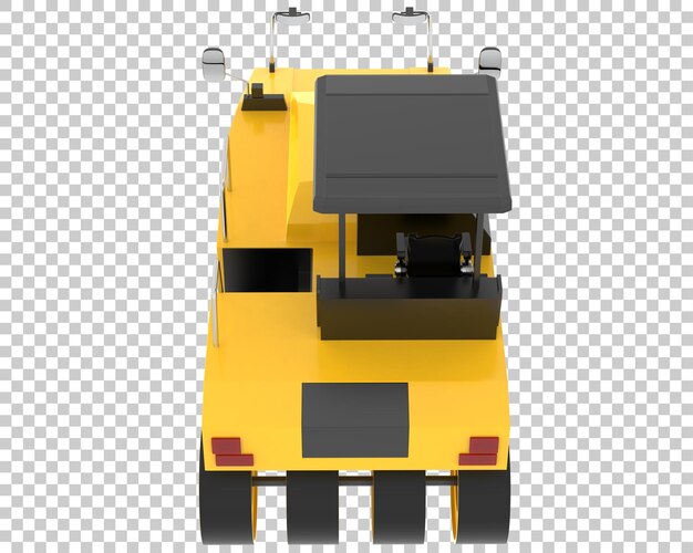 Compactador en la ilustración de renderizado 3d de fondo transparente