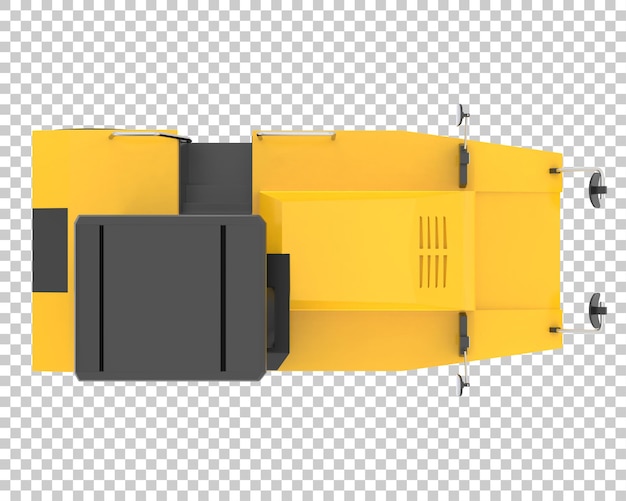 Compactador na ilustração de renderização 3d de fundo transparente