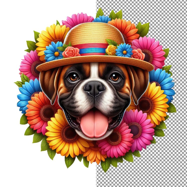 PSD compañero canino png listo para el aislamiento de un adorable perro