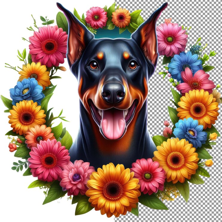 PSD compañero canino png listo para el aislamiento de un adorable perro
