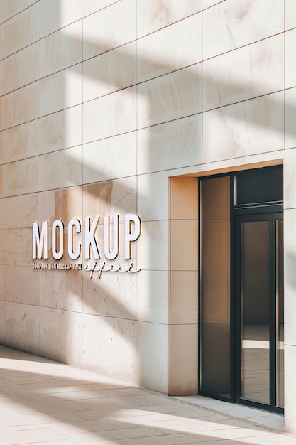 Company logo effect sign mockup