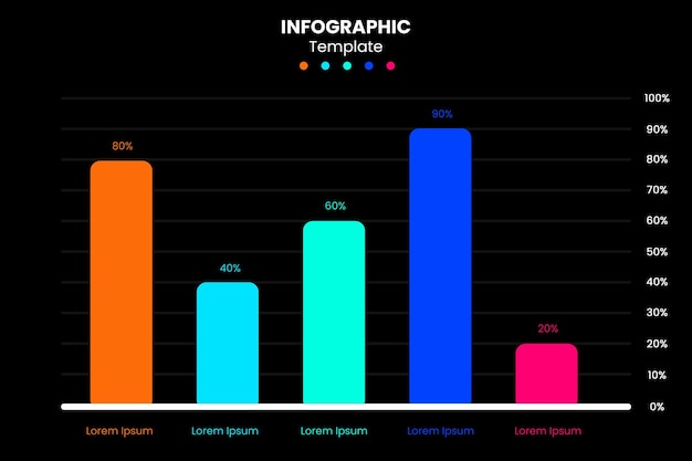 comparison infographic chart with percentage bar glassmorphism