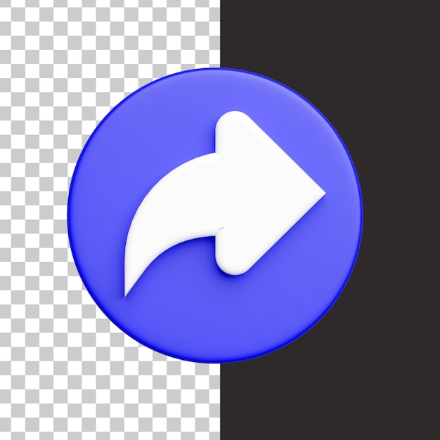 Comparte la flecha en el renderizador 3D minimalista