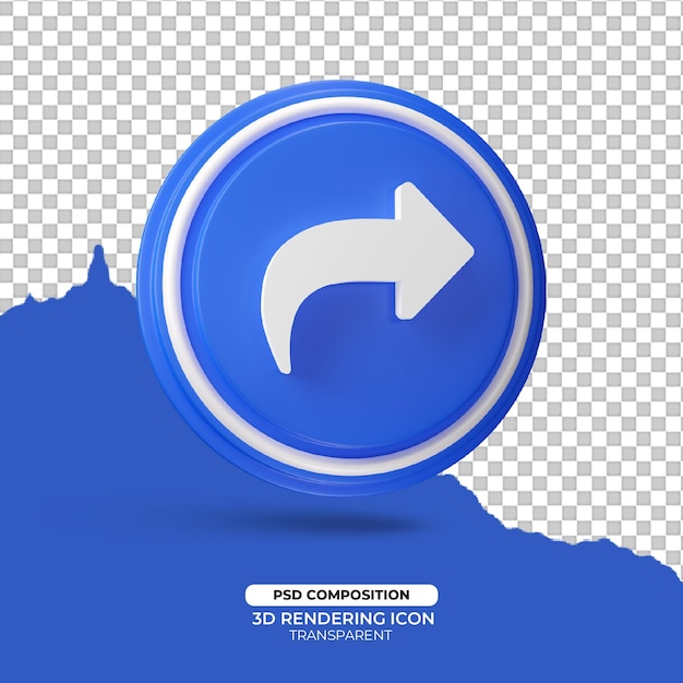 Compartilhar sinal de ícone de renderização 3d
