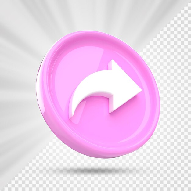Compartir icono Compartir botón . elemento 3D
