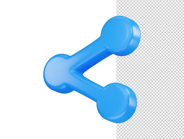 compartir el icono de la ilustración vectorial de renderización 3D