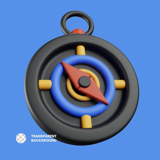 Compas de ilustración en 3D