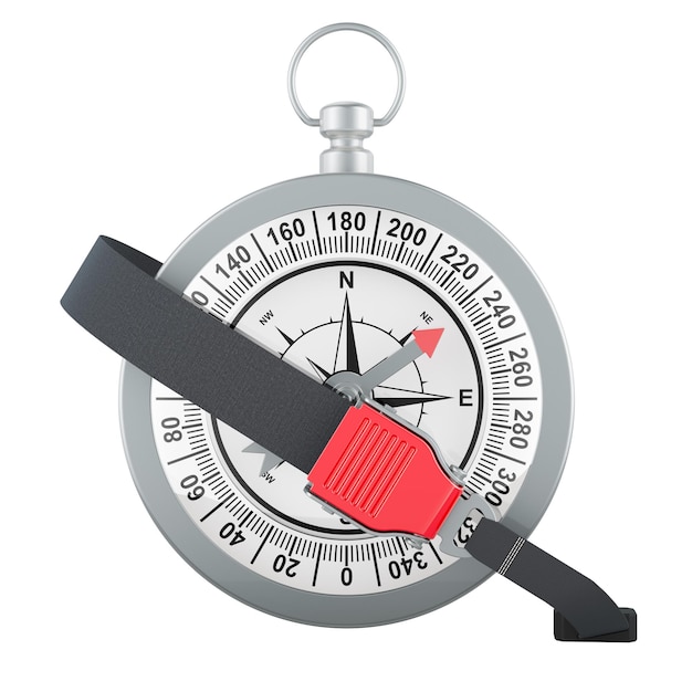 Compass con rendering 3D della cintura di sicurezza isolato su sfondo trasparente
