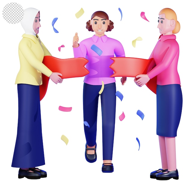 Competición empresarial Ilustración en 3D