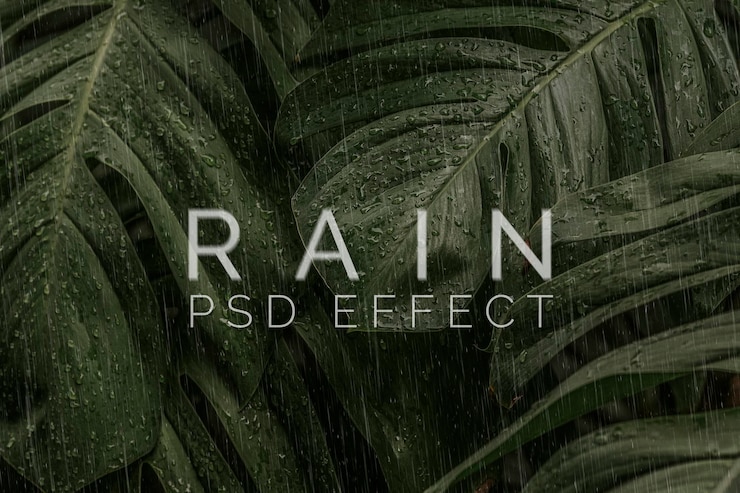 PSD complemento de photoshop para efeito psd de cobertura de chuva