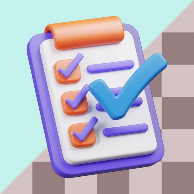 Completed Checklist with Checkmarks