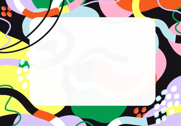 Composição abstrata colorida com espaço em branco