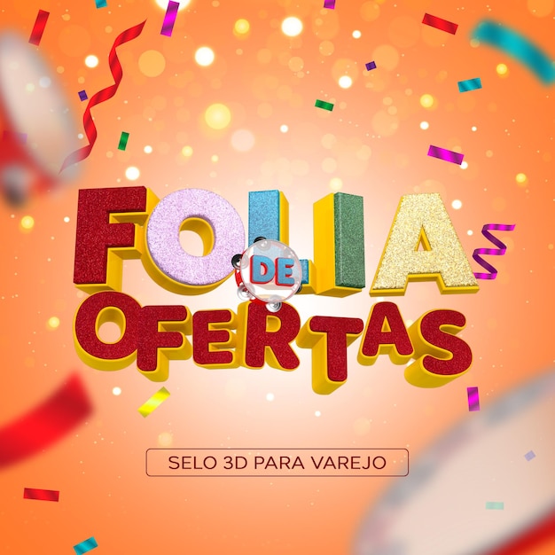 Composição de banner de mídia social de carnaval 3d 01