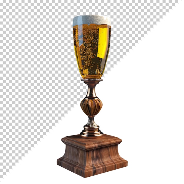 PSD composição de cerveja isolada em fundo transparente