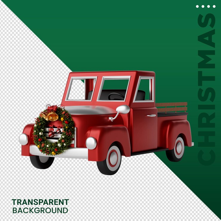 PSD composição de elementos de natal ilustração 3d fundo transparente