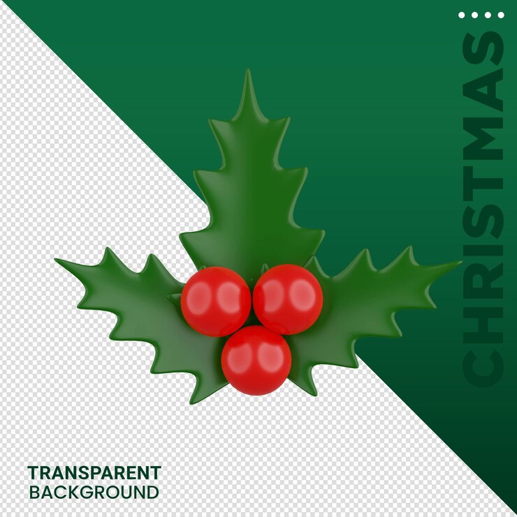PSD composição de elementos de natal ilustração 3d fundo transparente