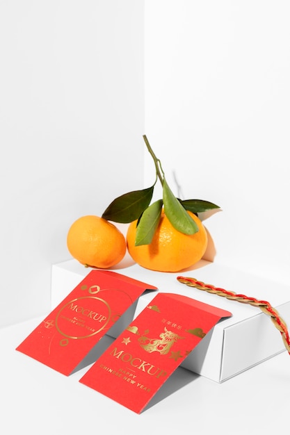 Composição de elementos do ano novo chinês