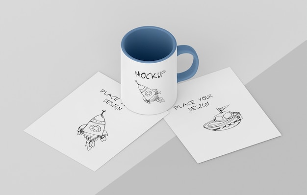 Composição de mock-up de caneca personalizada