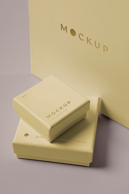 Composição de mock-up de embalagem premium