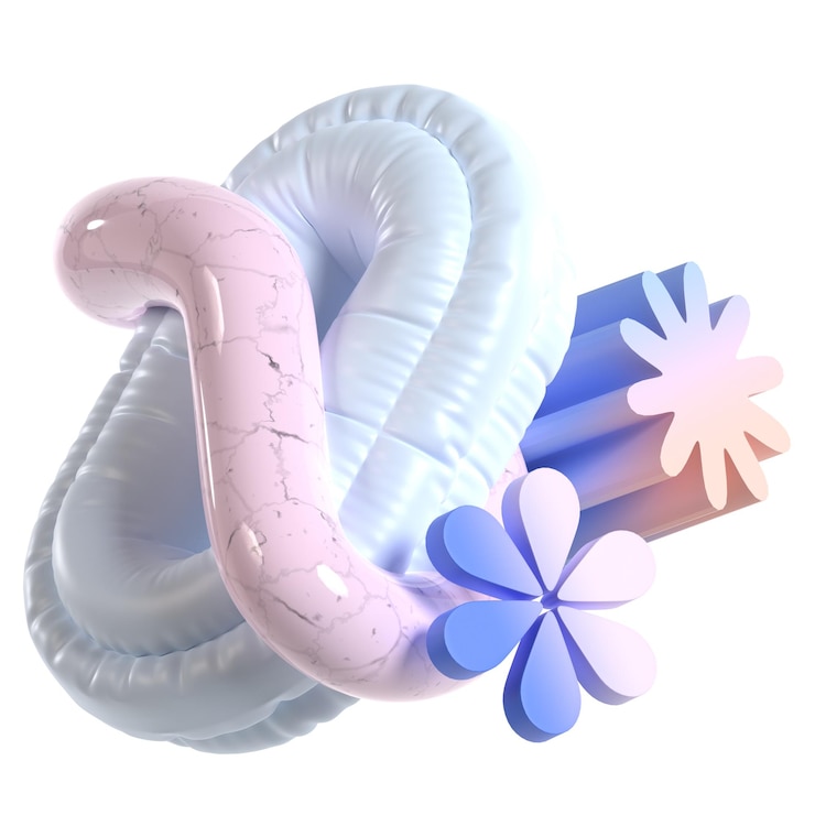 PSD composição de objetos de mistura abstrata 3d geometriy forma texturizada