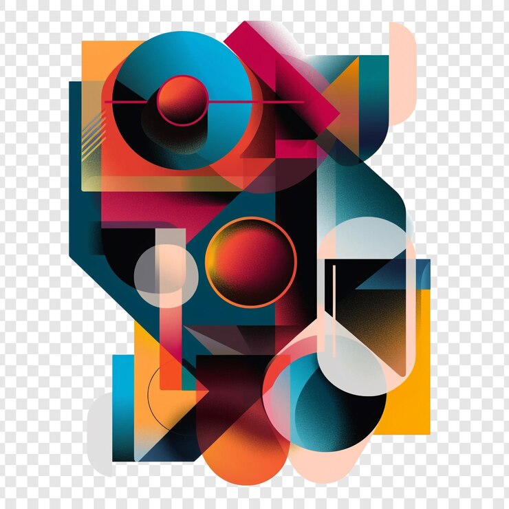 PSD composição geométrica abstrata