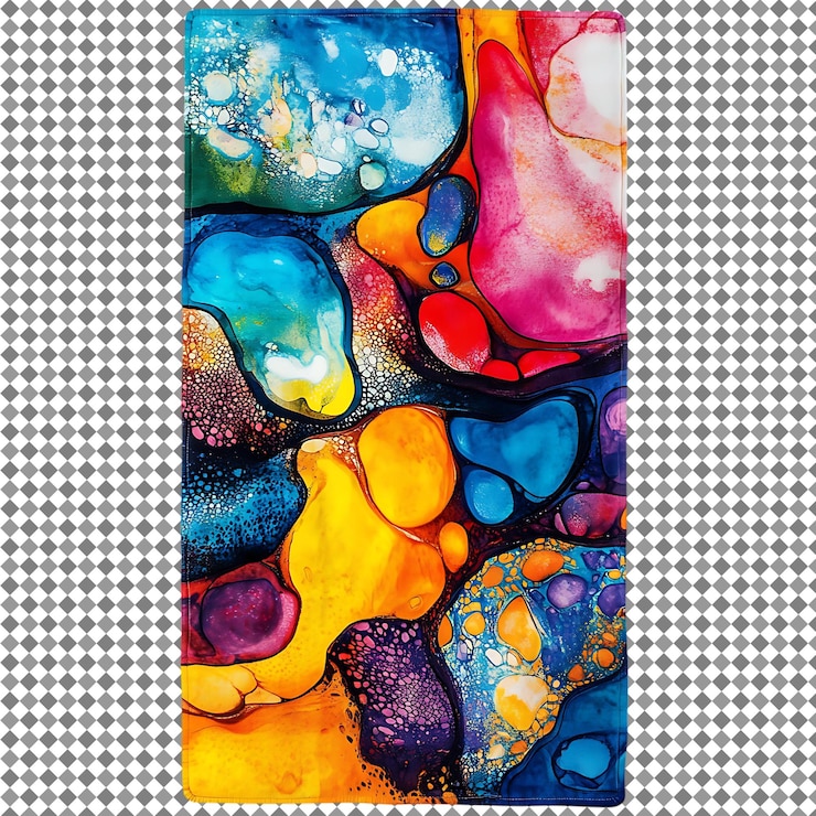 PSD composição vibrant abstract watercolor blob