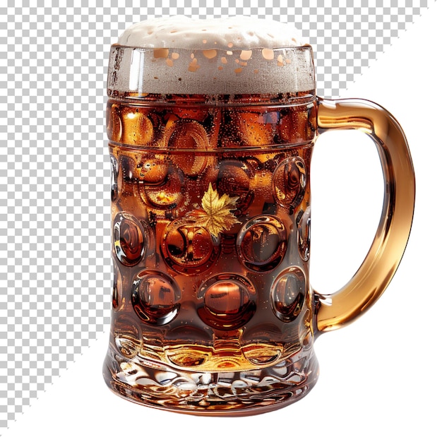Composición aislada de cerveza sobre un fondo transparente