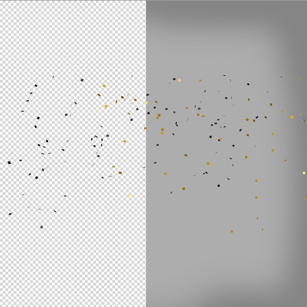 Composición de elementos de confeti 3d